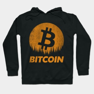 Vintage BitCoin To The Moon Crypto Token Cryptocurrency Wallet Birthday Gift For Men Women Hoodie